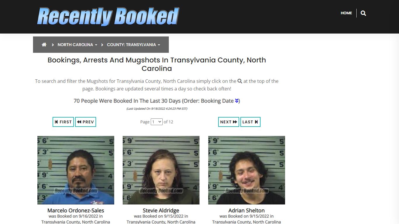 Recent bookings, Arrests, Mugshots in Transylvania County, North Carolina